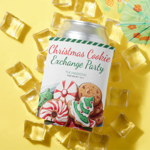 Rafraîchisseur Pour Canette Noël Cookie Exchange Party Festive Vert