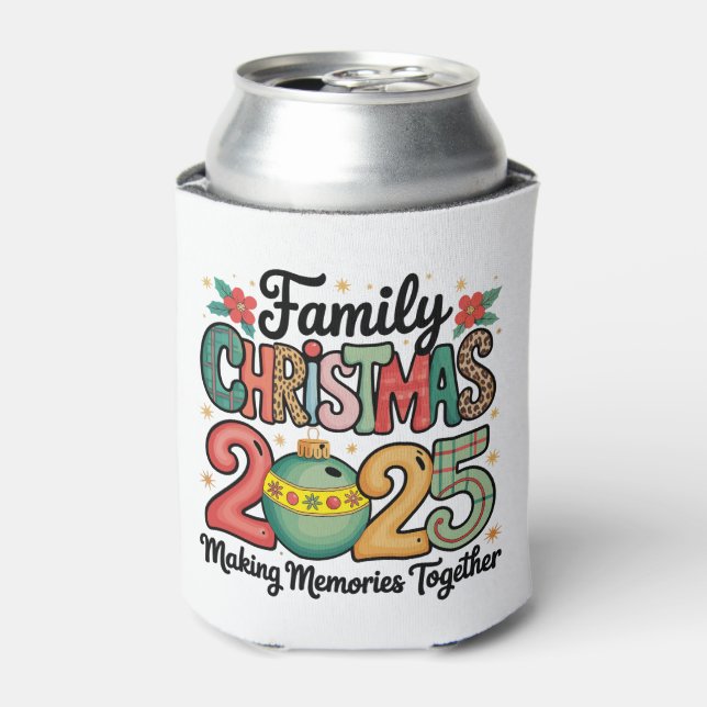 Rafraîchisseur Pour Canette Noël de famille 2025 Rassembler les souvenirs (Can devant)