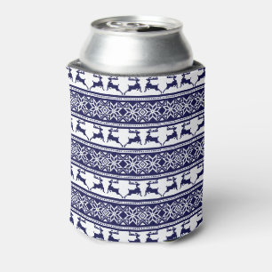 Rafraîchisseur Pour Canette Noël, le bleu et le blanc scandinave