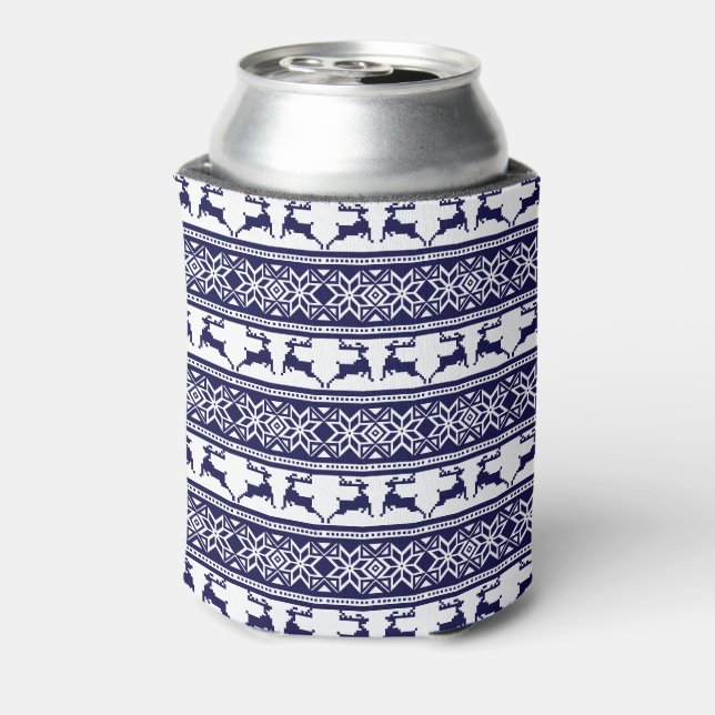 Rafraîchisseur Pour Canette Noël, le bleu et le blanc scandinave (Can Dos)