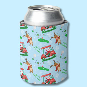 Rafraîchisseur Pour Canette Noël Père Noël Golf avec Motif de rennes