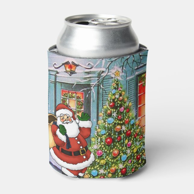 Rafraîchisseur Pour Canette Noël Père Noël Nom personnalisé Grand (Can devant)