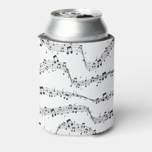 Rafraîchisseur Pour Canette Noir et blanc note musicienne Motif