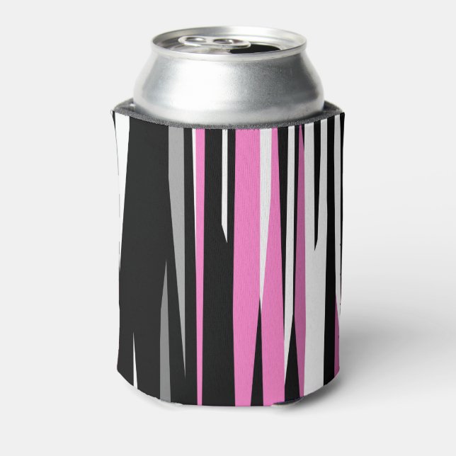 Rafraîchisseur Pour Canette Noir rose et blanc Abstrait (Can Dos)
