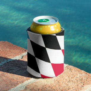 Rafraîchisseur Pour Canette Noir rouge jaune Bavaria Motif Drapeau Diamant