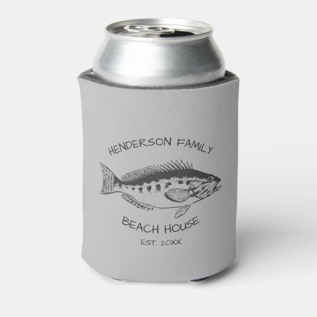 Rafraîchisseur Pour Canette Nom de famille Beach House Fish (Can Dos)