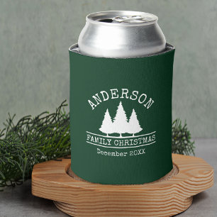 Rafraîchisseur Pour Canette Nom de famille Christmas Pines Green