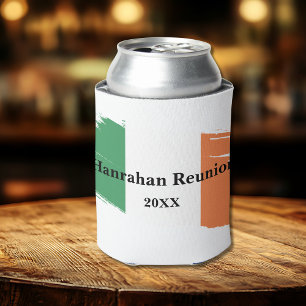 Rafraîchisseur Pour Canette Nom de famille irlandais Nom personnalisé Drapeau 