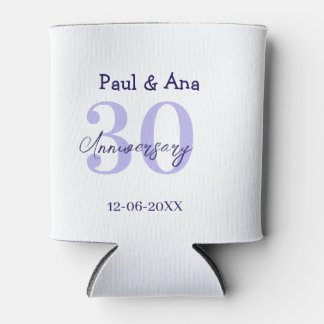 Rafraîchisseur Pour Canette nom de lettre gras violet 30e anniversaire simple