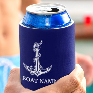 Rafraîchisseur Pour Canette Nom du bateau de la corde d'Ancre nautique vintage