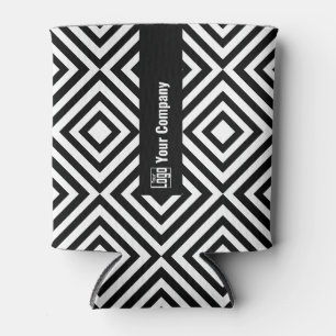 Rafraîchisseur Pour Canette Nom du logo de la société Motif noir et blanc soci