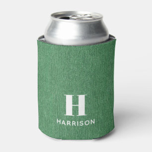 Rafraîchisseur Pour Canette Nom du monogramme Denim vert Imprimer 12oz