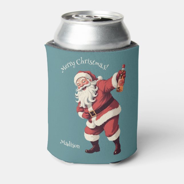 Rafraîchisseur Pour Canette Nom et texte personnalisés Drôle Drunk Père Noël (Can Dos)