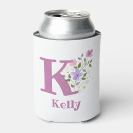 Rafraîchisseur Pour Canette Nom Kelly avec un motif floral