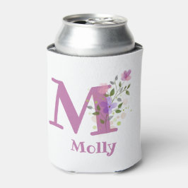 Rafraîchisseur Pour Canette Nom Molly avec un motif floral