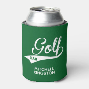 Rafraîchisseur Pour Canette Nom personnalisé Golf Papa Vert Blanc