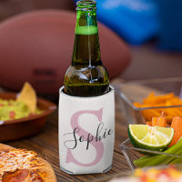 Nom personnalisé moderne Monogramme rose