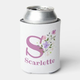 Rafraîchisseur Pour Canette Nom Scarlette avec un motif floral
