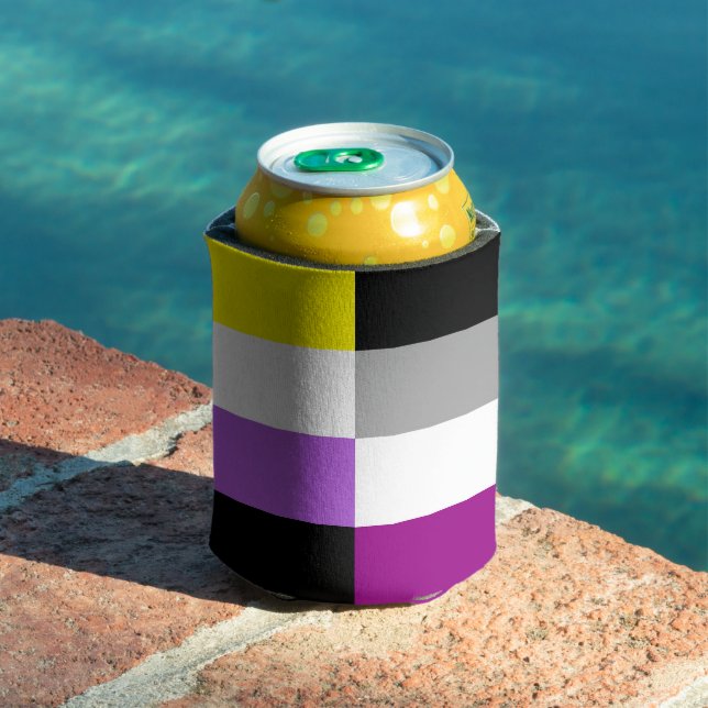 Rafraîchisseur Pour Canette Nonbinary Asexual Dual Pride Flag (Piscine in situ)
