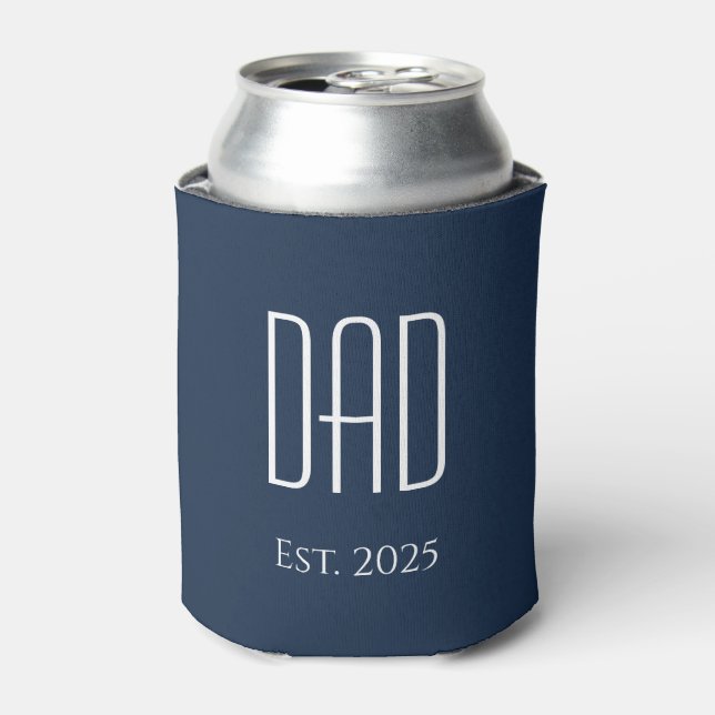 Rafraîchisseur Pour Canette Nouveau papa Fête des pères bleu simple (Can devant)