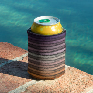 Rafraîchisseur Pour Canette Nuances D'Aquarelle Salée Orange Et Violet