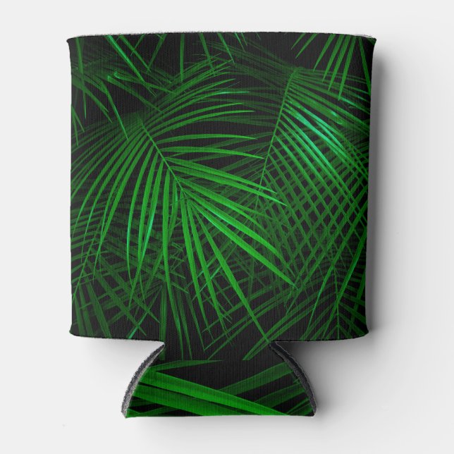Rafraîchisseur Pour Canette Nuit tropicale Vivid Green Jungle (Devant)