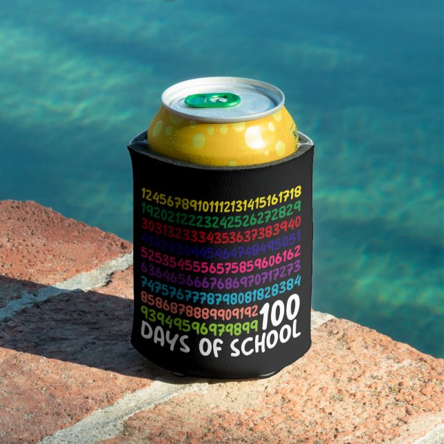 Rafraîchisseur Pour Canette Numéros mathématiques 100e Jour de l'école Enseign (Piscine in situ)