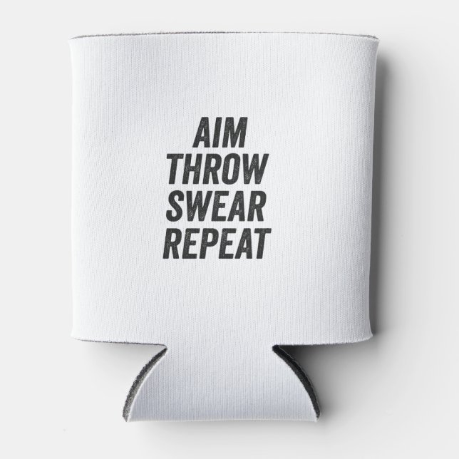 Rafraîchisseur Pour Canette Objectif Jeu de jurer Répéter Funny Cornhole Sport (Devant)
