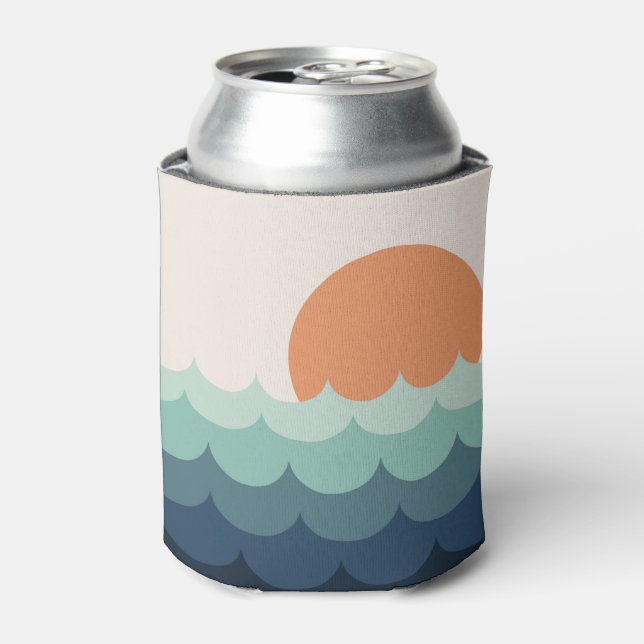 Rafraîchisseur Pour Canette Océan bleu intense au coucher du soleil (Can devant)