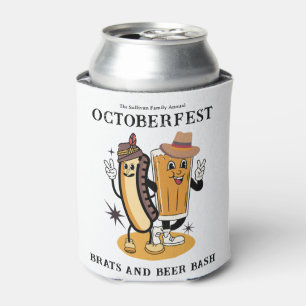 Rafraîchisseur Pour Canette Octoberfest Brats et bière Fall Party Retro