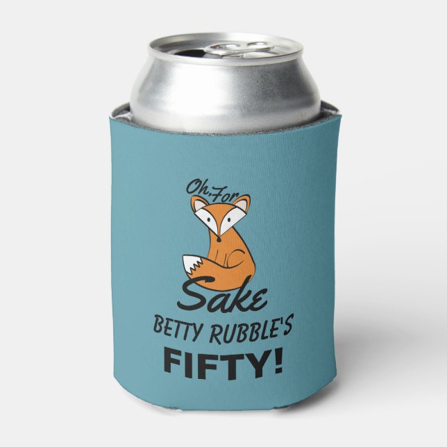 Rafraîchisseur Pour Canette Oh, Pour Fox Sake 50e anniversaire Personnalisé (Can devant)