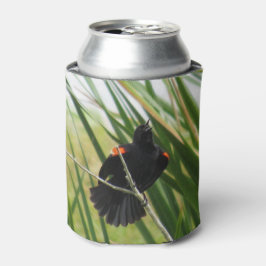 Rafraîchisseur Pour Canette Oiseau noir ailé rouge - Jardin Oiseau peut refroi