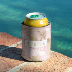 Rafraîchisseur Pour Canette Oiseau royal rose