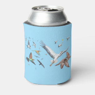 Rafraîchisseur Pour Canette Oiseaux migrateurs traçant leurs vols Illustration