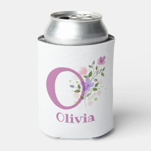 Rafraîchisseur Pour Canette Olivia Nom avec un motif floral