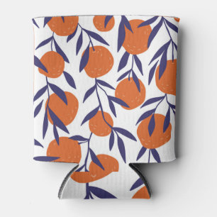 Rafraîchisseur Pour Canette Oranges rouges tropicales, motif sans soudure.