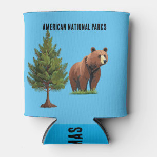 Rafraîchisseur Pour Canette Ours Brun Pin des Parcs Nationaux Américains