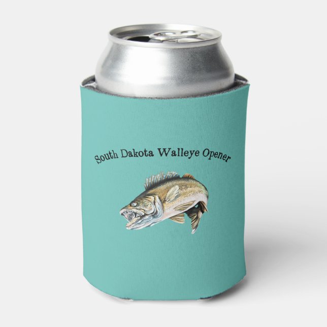 Rafraîchisseur Pour Canette Ouvert de pêche de Walleye du Dakota du Sud (Can devant)