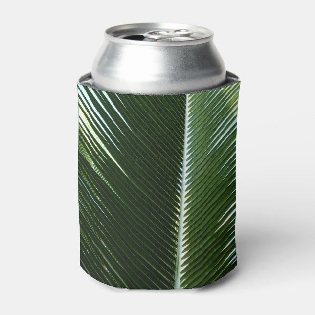 Rafraîchisseur Pour Canette Overlapping Palm Fronds Tropical Green Abstract (Can devant)