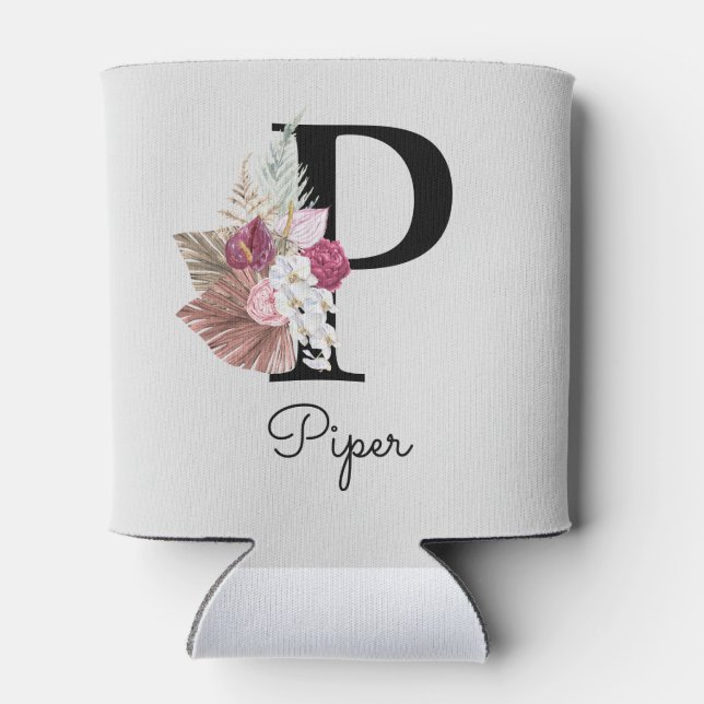 Rafraîchisseur Pour Canette P initial rose monogramme (Dos)