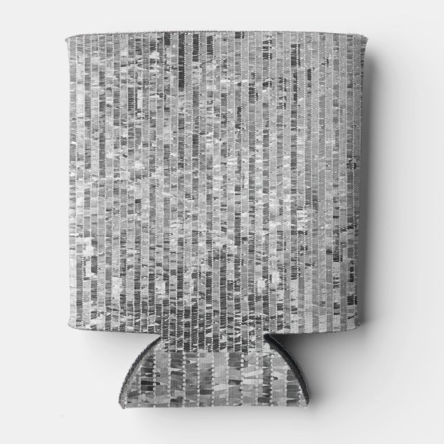 Rafraîchisseur Pour Canette Paillettes d'argent, arrière - plan glamour sans s (Devant)
