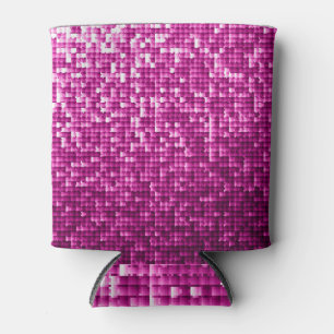 Rafraîchisseur Pour Canette Paillettes roses, argent, paillettes noires