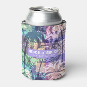 Rafraîchisseur Pour Canette Palm Trees Motif texte personnalisé