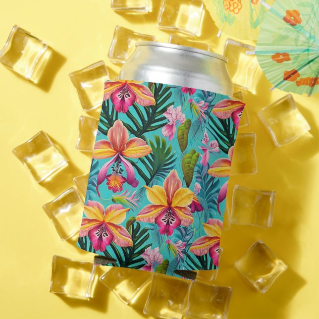 Rafraîchisseur Pour Canette Palmes florales tropicales (Été in situ)