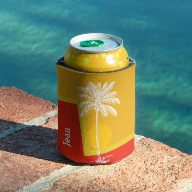 Rafraîchisseur Pour Canette Palmier tropical (Piscine in situ)