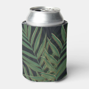 Rafraîchisseur Pour Canette Palmier Vert Feuille Gold Strokes Gris Design