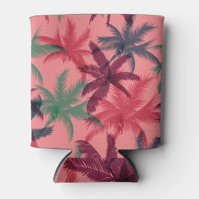 Rafraîchisseur Pour Canette Palmiers tropicaux : Motif sans couture (Devant)
