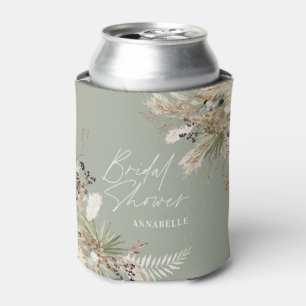 Rafraîchisseur Pour Canette Pampas douche nuptiale eucalyptus moderne sauge ve