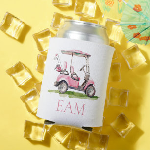 Rafraîchisseur Pour Canette Panier de golf Preppy Pink Monogrammé