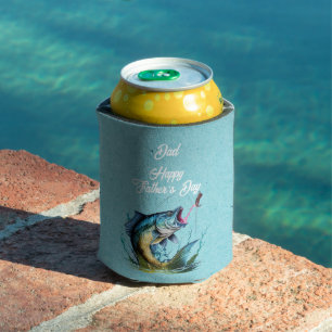 Rafraîchisseur Pour Canette Papa Bonne Fête des Pères Bleu Gros Poisson Frappa